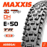Maxxis ASSEGAI 27.5 X 2.50 WT 3C GRIP DH TR E-MTB FOLD 60X2TPI E-50 Tyre
