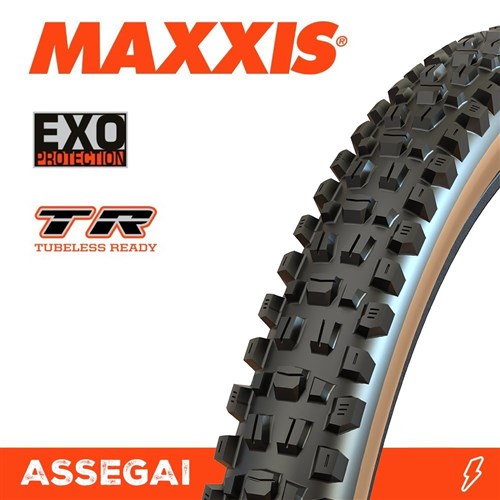Maxxis ASSEGAI 29 X 2.60 EXO TR TANWALL FOLD 60TPI E-25 TYRE