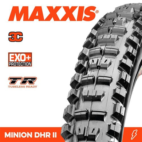 Maxxis MINION DHR II 27.5 X 2.50 3CT EXO+ TR FOLD 60TPI E-25 TYRE