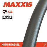Maxxis HIGH ROAD SL 700 X 25C HYPR-S K2 FOLD 150TPI TYRE