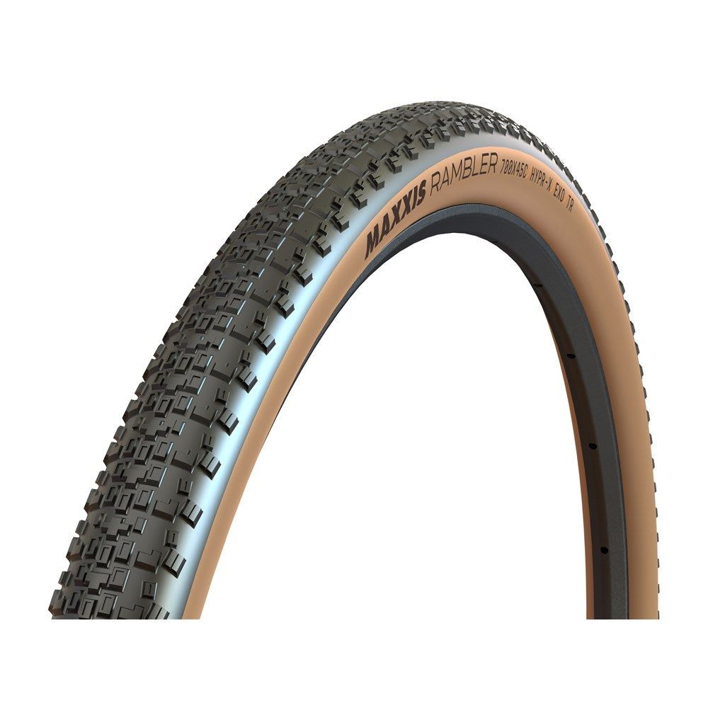 MAXXIS Rambler 700 X 45C Hypr-X Exo Tubeless Ready Tanwall Folding 120TPI Tyre