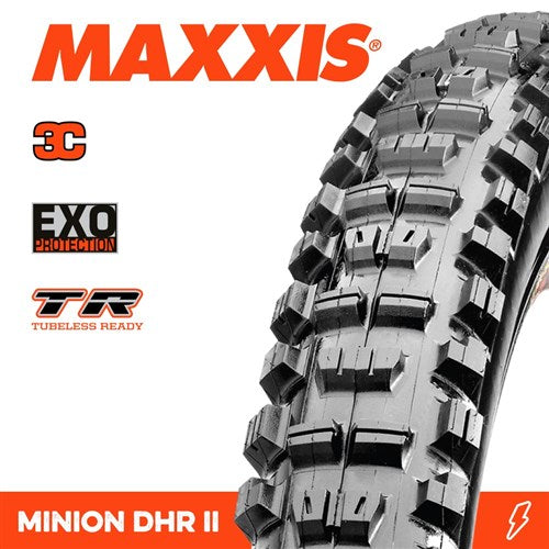 Maxxis MINION DHR II 27.5 X 2.40 WT 3C TERRA EXO TR FOLD 60TPI E-25 TYRE
