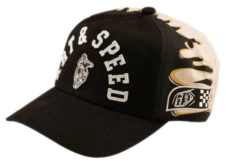Troy Lee Designs Finish Line Unstructured Curved Snapback Black / Pumice