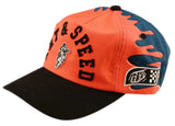 Troy Lee Designs Finish Line Unstructured Curved Snapback Coral / Blue