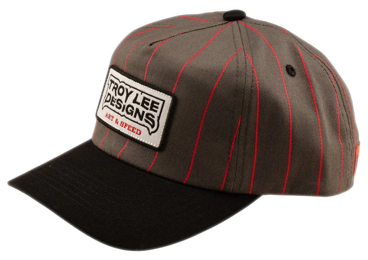 Troy Lee Designs Medieval Unstructured Curved Snapback Gray / Red