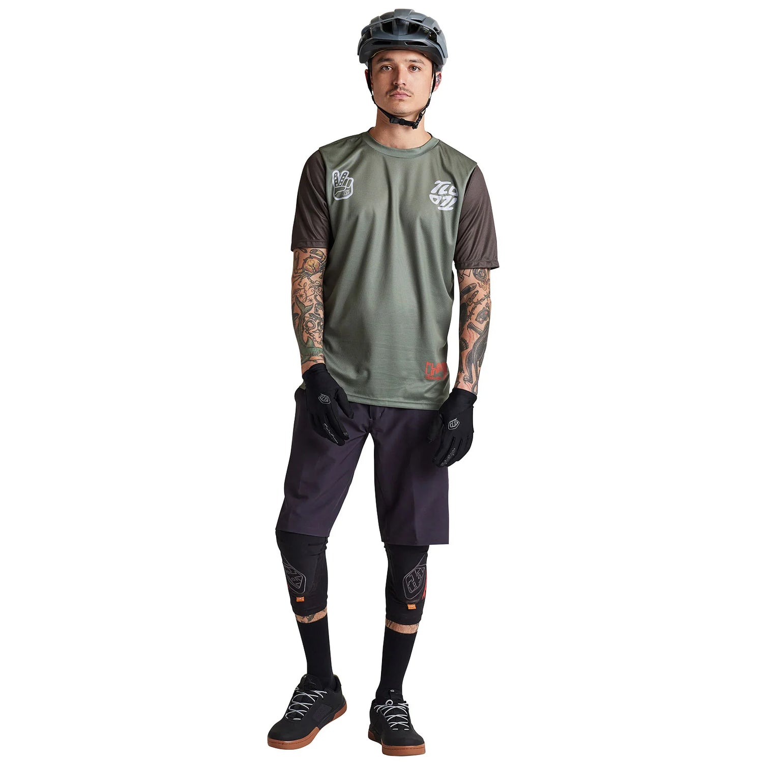 Troy Lee Designs 24.1 FLOWLINE SS Youth JERSEY FLIPPED OLIVE