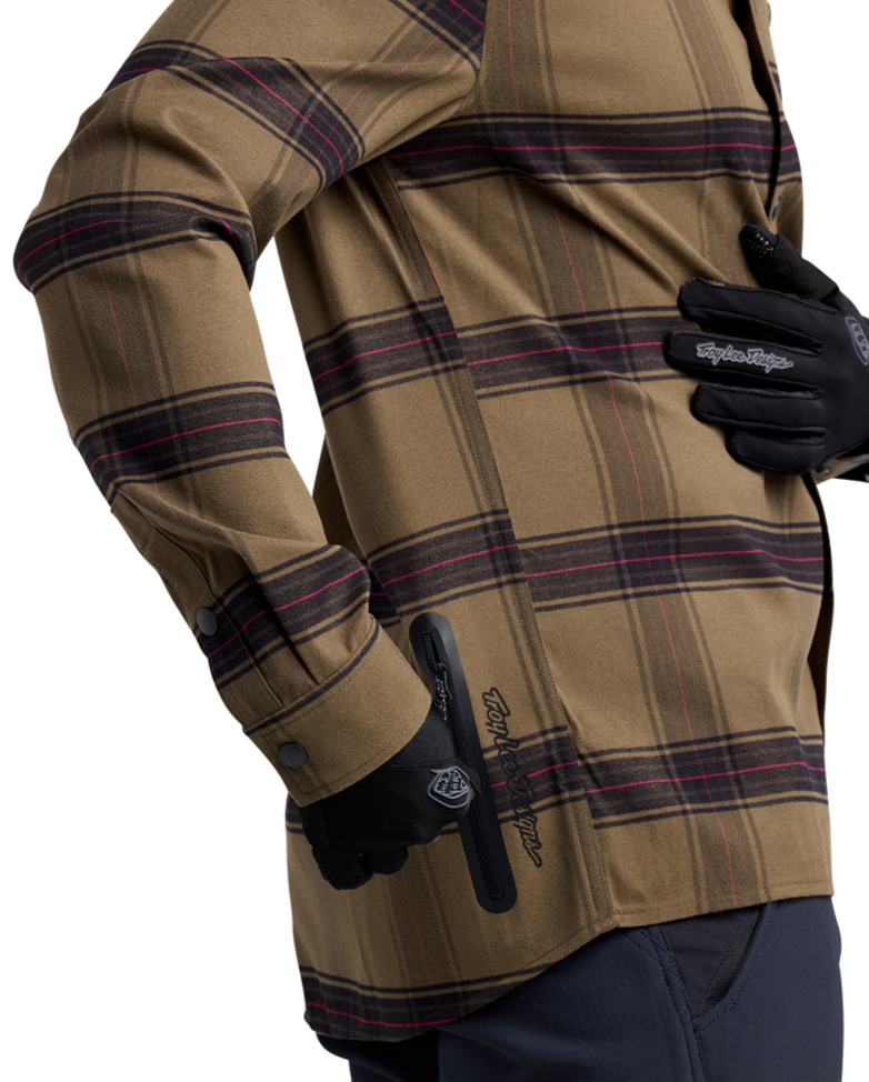 TLD Grind Flannel YD Plaid Shirt Dark Pine SIDE ZIPPER 