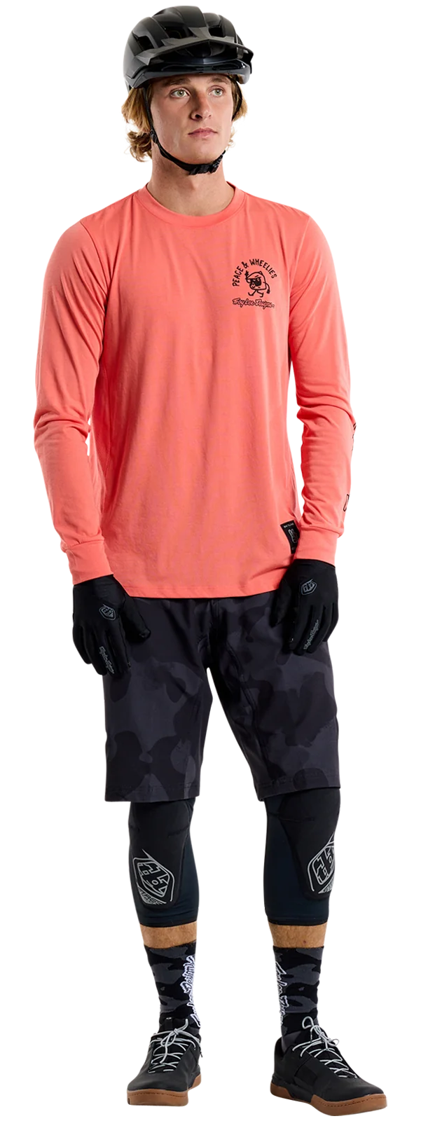 Troy Lee Designs SKYLINE LONG SLEEVE RIDE TEE P&W MELON