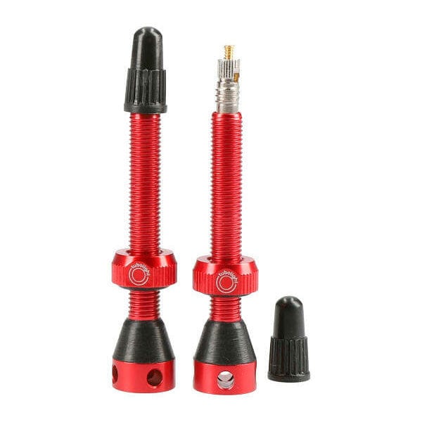 Tubolight Tubeless 50mm Valves Pair Red