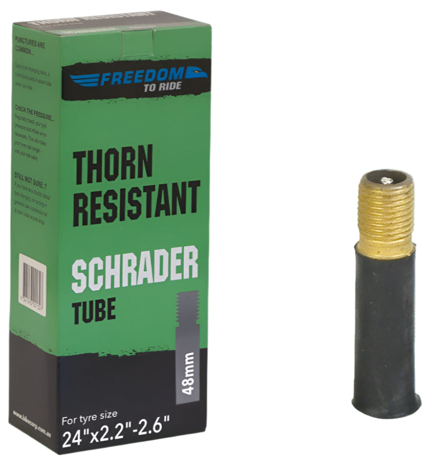 Freedom Thorn Resistant Tube 24"x2.2"-2.6" 48mm Schrader Valve