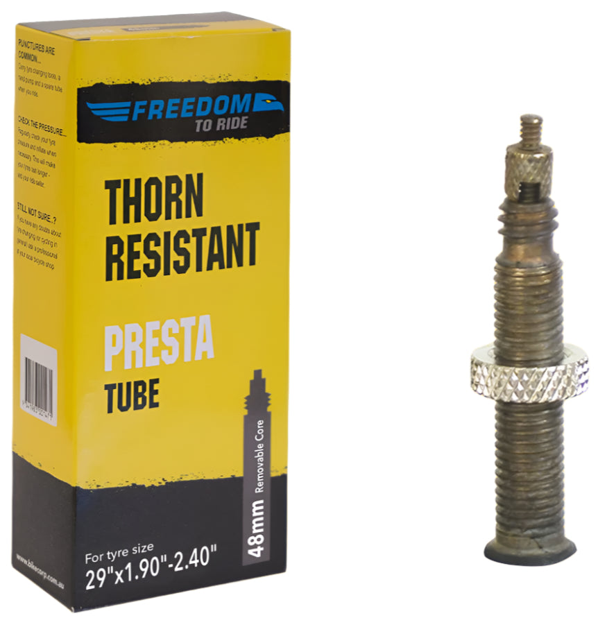 Freedom Thorn Resistant 29"x1.90/2.4" 48mm FV Tube with Removable Core