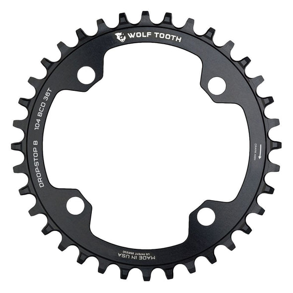 Power2Max Wolf Tooth 104 Bcd 1X Shimano 12Spd Chainring Black