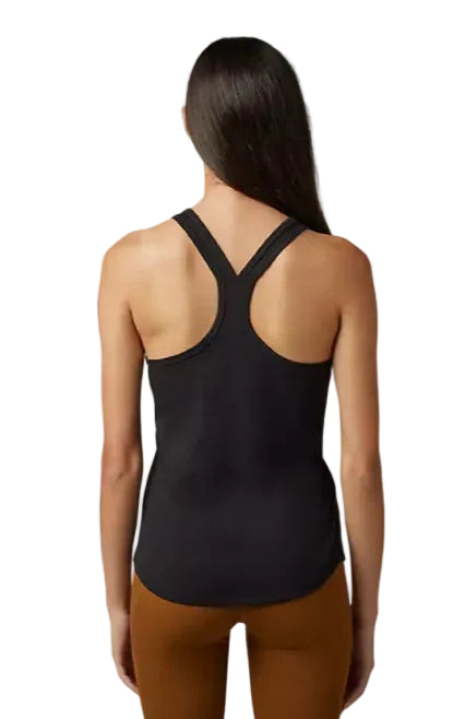 Fox Women ABSOLUTE TECH TANK Black BACK FACING MODEL