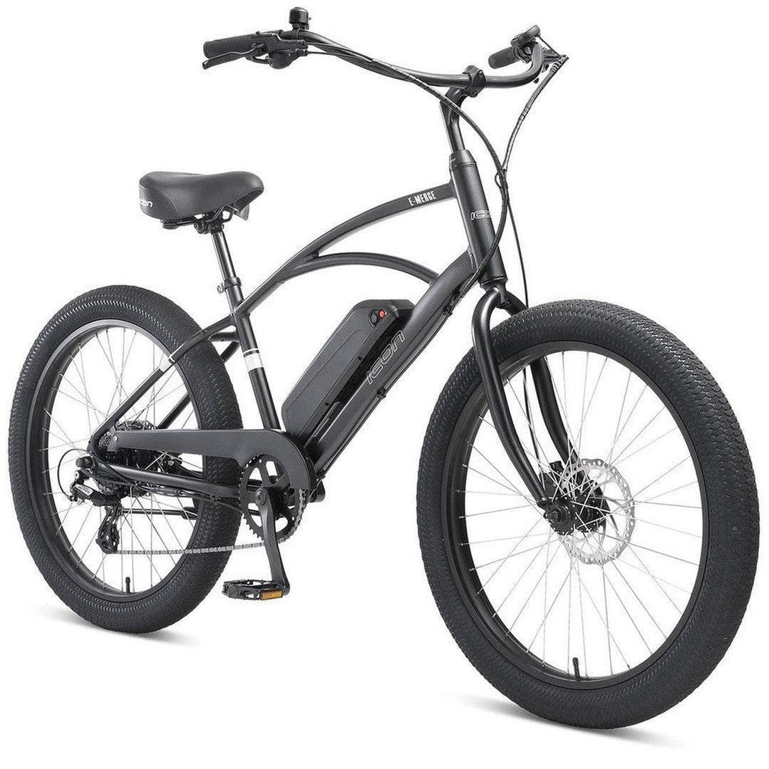 Icon E-Merge 26" Hub-Drive Cruiser Electric Bike Midnight Black