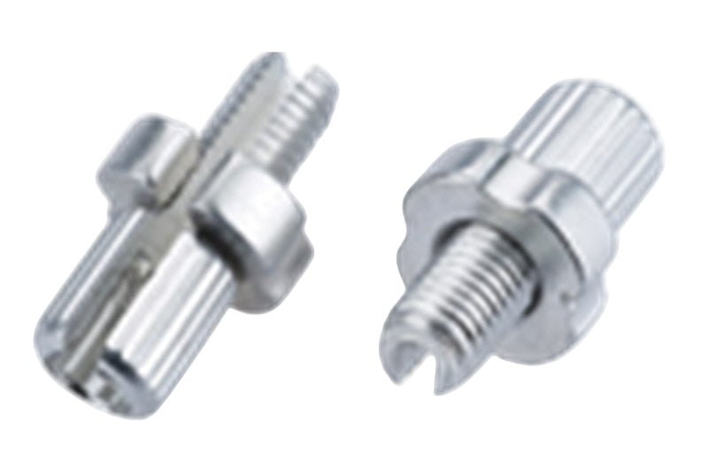 X-Tech M7 Grooved Brake Lever Barrel Adjuster Silver 10-Pack