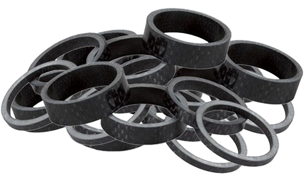 X-Tech Carbon Headset Spacer 1" x 20mm Black (5-Pack)
