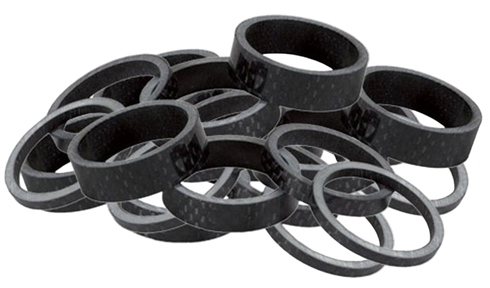 X-Tech Carbon Headset Spacer 1 1/8 Inch x 20mm Black (5 Pack)