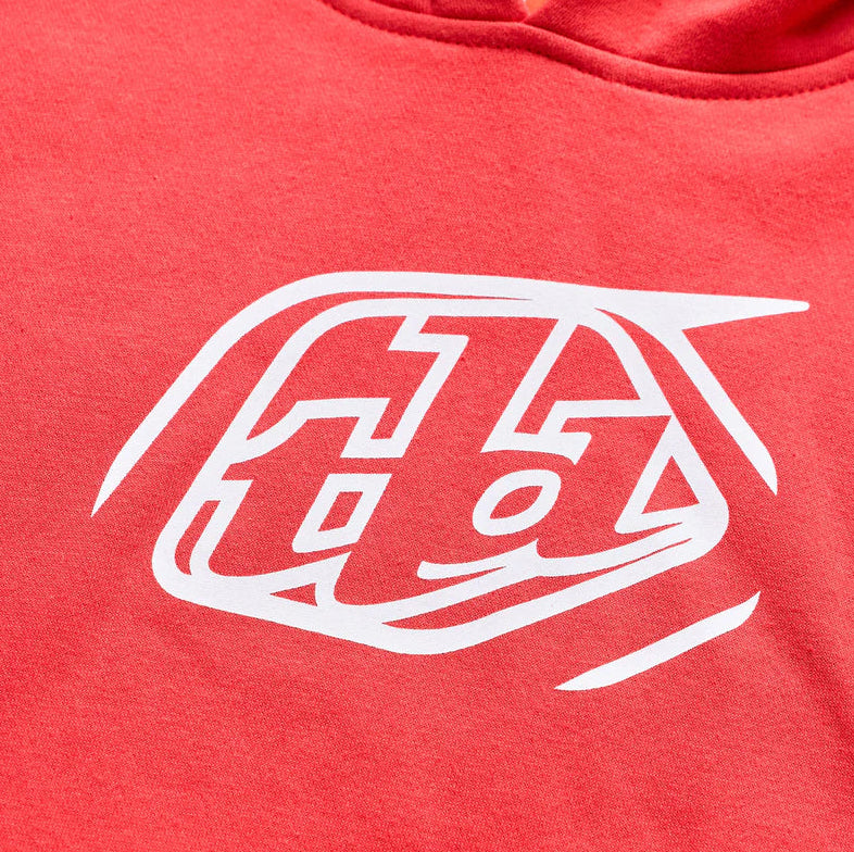 Troy Lee Designs Badge Youth Pullover Scarlet DETAILS
