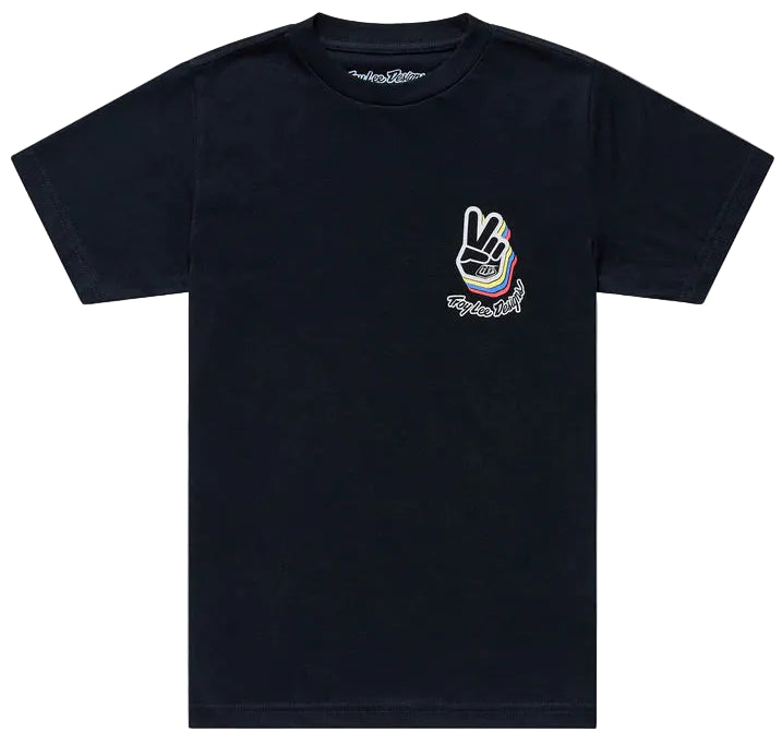 Troy Lee Designs Deuces Youth Short Sleeve Tee Black FRONT