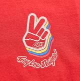 Troy Lee Designs Deuces Youth Short Sleeve Tee Scarlet DETAILS