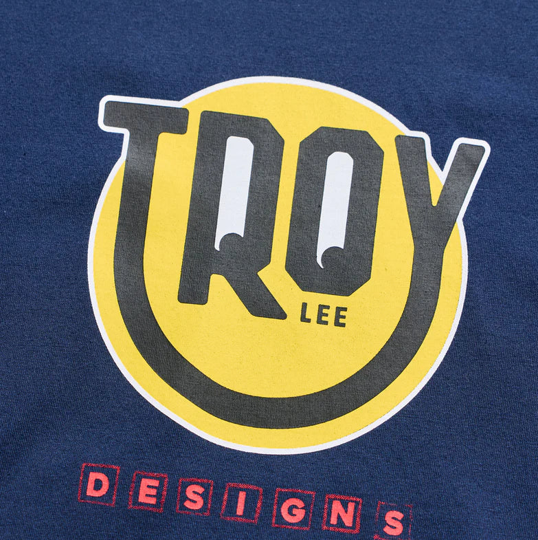 Troy Lee Designs Happy Dayz Youth Short Sleeve Tee Navy DETAILS
