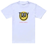 Troy Lee Designs Happy Dayz Youth Short Sleeve Tee White FRONT