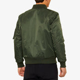 100 Percent BOMBER Zip Jacket Army Green