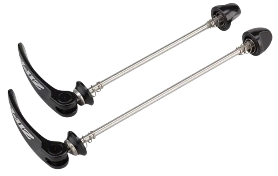 Zipp QR Stainless Steel Black W/Silver Logo 100/135mm Pair