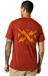 Fox CALIBRATED Short Sleeve TECH TEE Red Clay Back Facing Model 