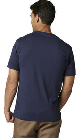 Fox PINNACLE Short Sleeve TECH TEE HEATHER DEEP COBALT BACK FACING MODEL