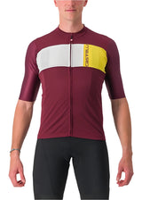 CASTELLI PROLOGO JERSEY BORDEAUX/IVORY-PASSION FRUIT FRONT