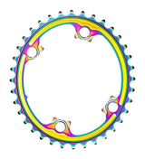 absoluteBLACK Oval Premium Shimano 110BCD Chainring Rainbow