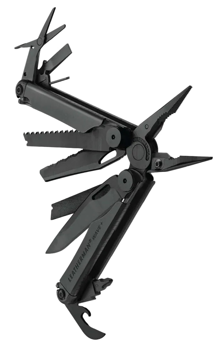 Leatherman Wave Plus Stainless Steel Multitool Black Molle Sheath