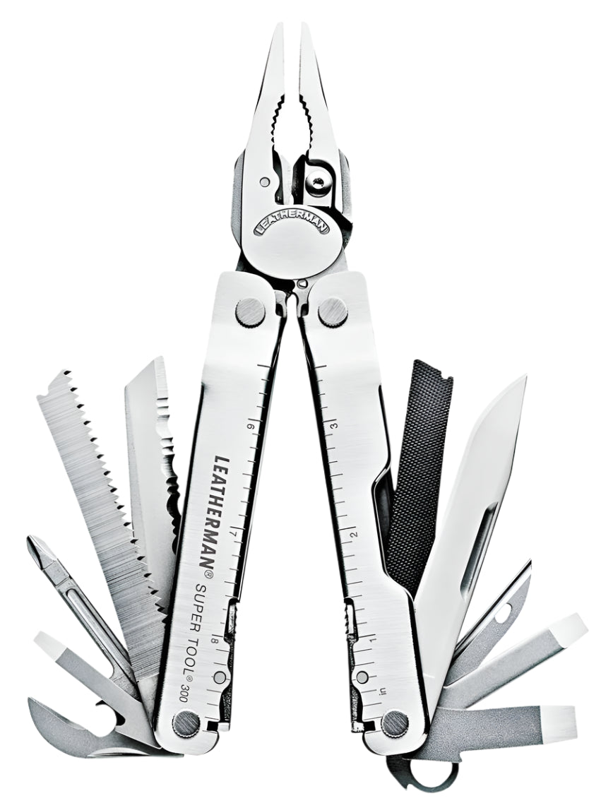 Leatherman Super Tool 300 Stainless Multitool with Black Nylon Sheath