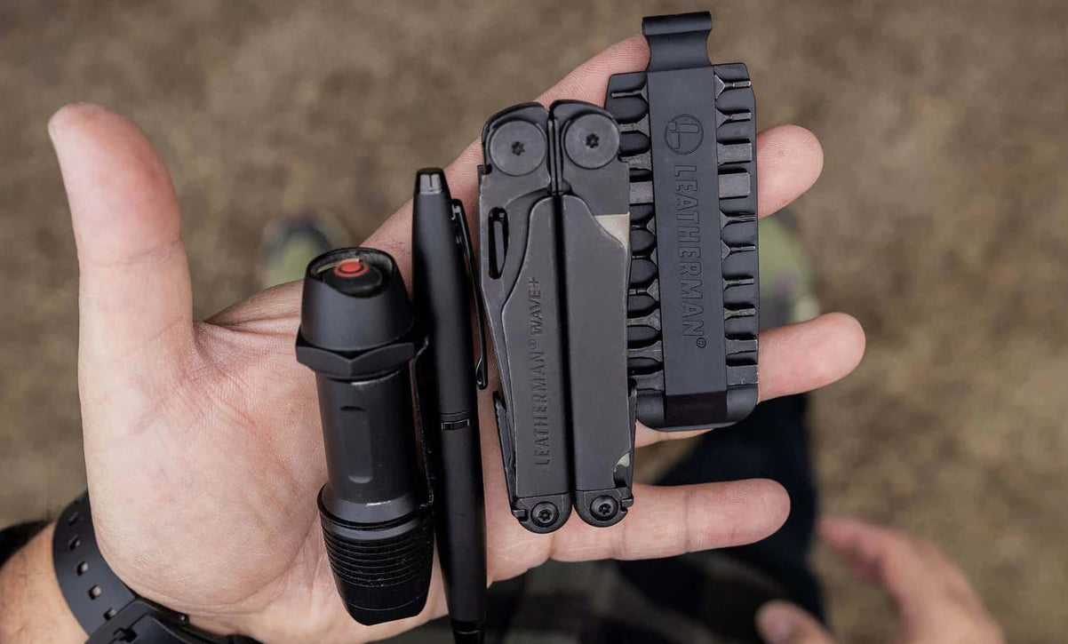 Leatherman Wave Plus Stainless Steel Multitool Black Molle Sheath