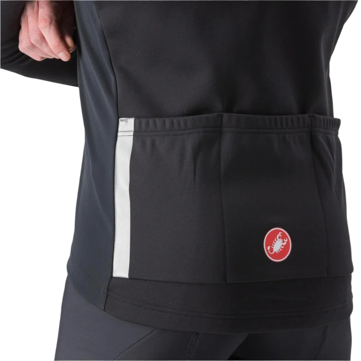CASTELLI ENTRATA JACKET LIGHT BLACK/RED BACK