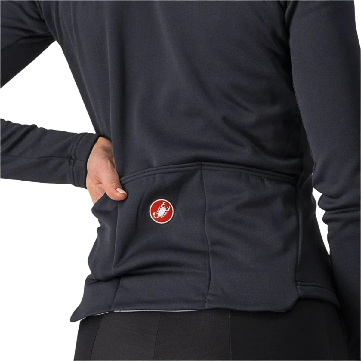 CASTELLI SINERGIA JERSEY LIGHT BLACK/WHITE BACK