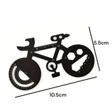 Multi-functional Tool Gift | Bicycle Keychain, Bottle Opener, Stainless Steel Black [Limited Edition]