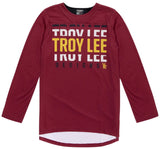 Troy Lee Designs RUCKUS 3/4 JERSEY SPUN OXBLOOD FRONT