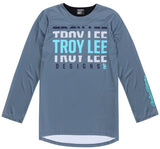 Troy Lee Designs RUCKUS 3/4 JERSEY SPUN STEEL BLUE FRONT