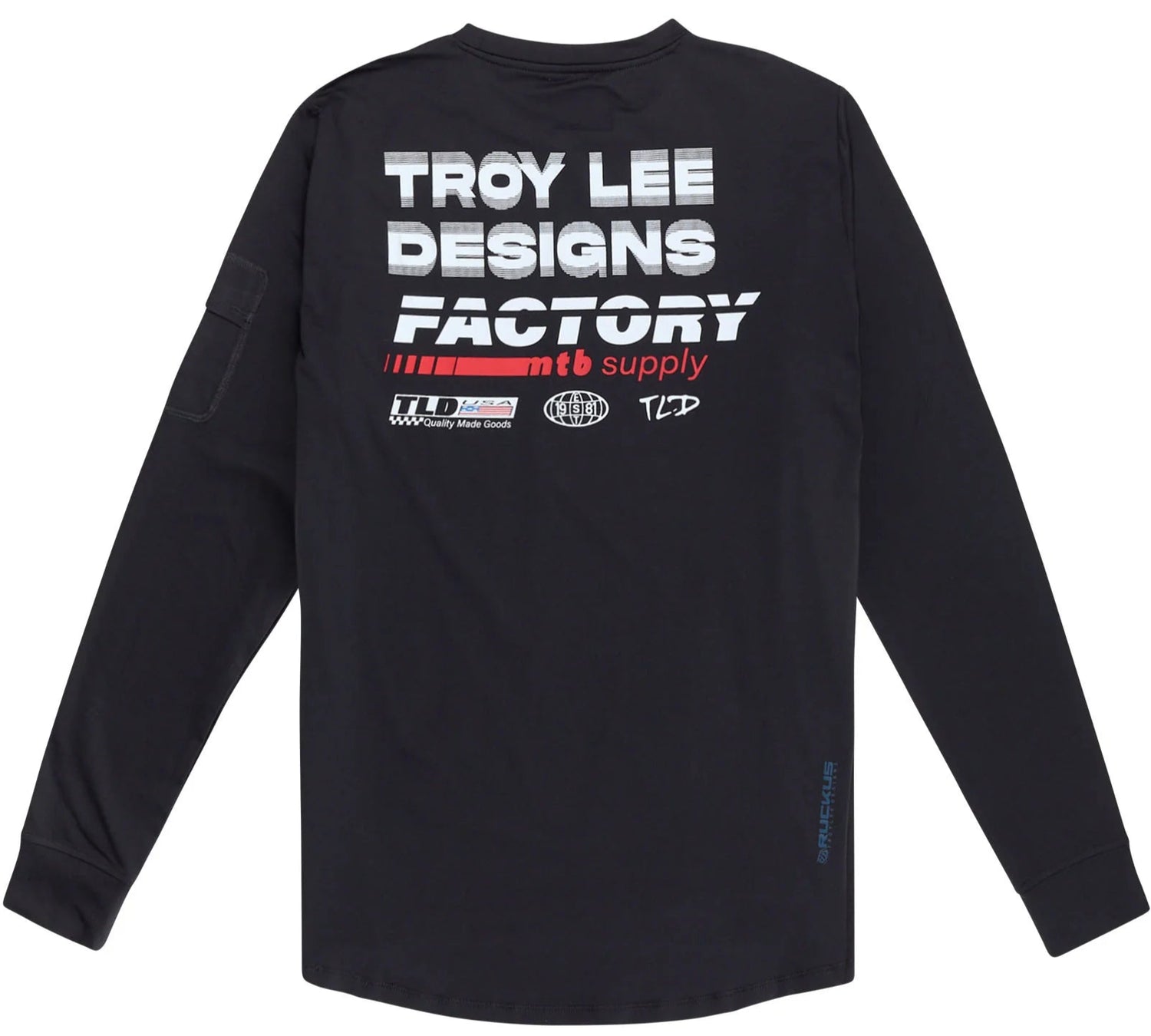 Troy Lee Designs RUCKUS LONG SLEEVE RIDE TEE FACTORY CARBON BACK