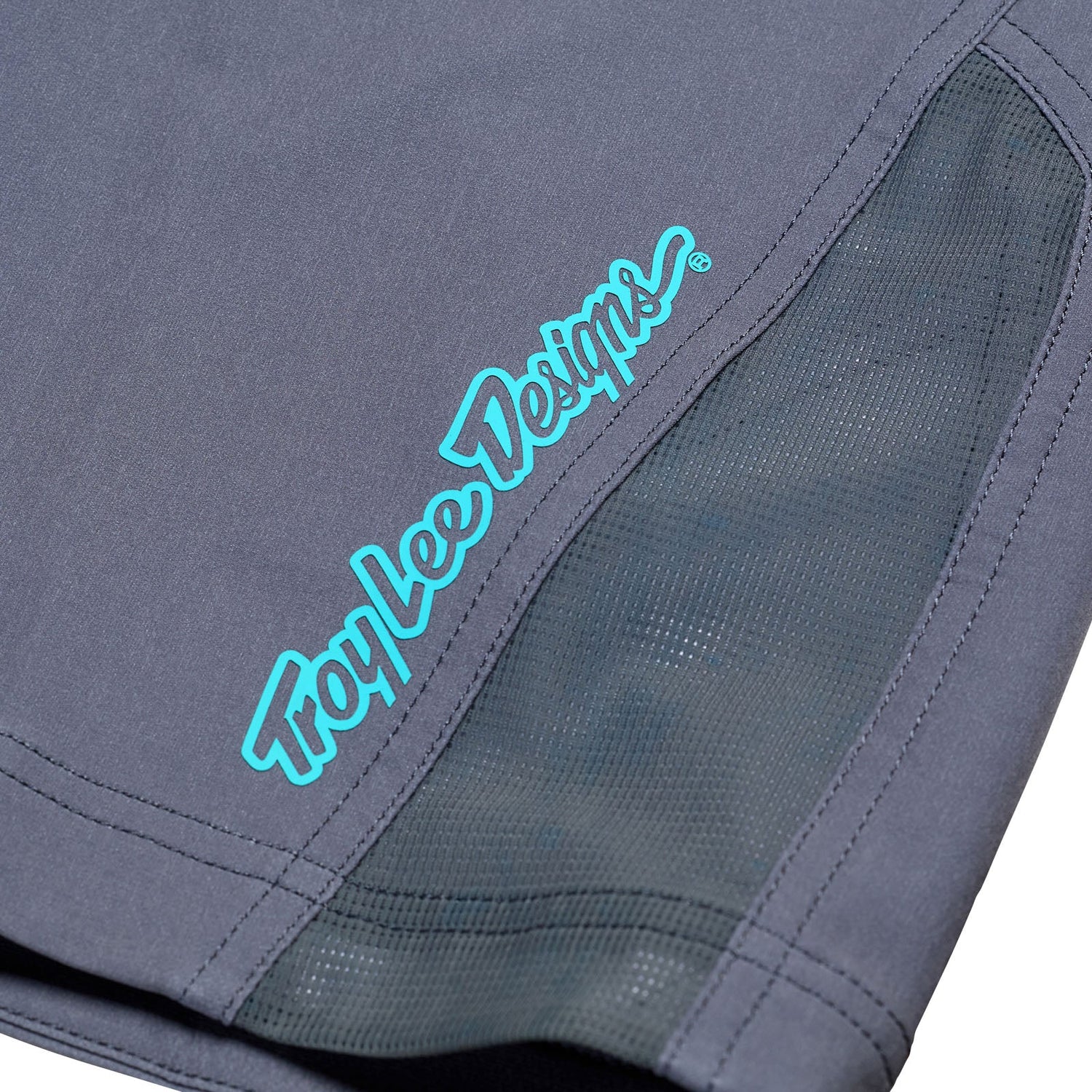 Troy Lee Designs RUCKUS SHORT SHELL MONO STEEL BLUE DETAIL