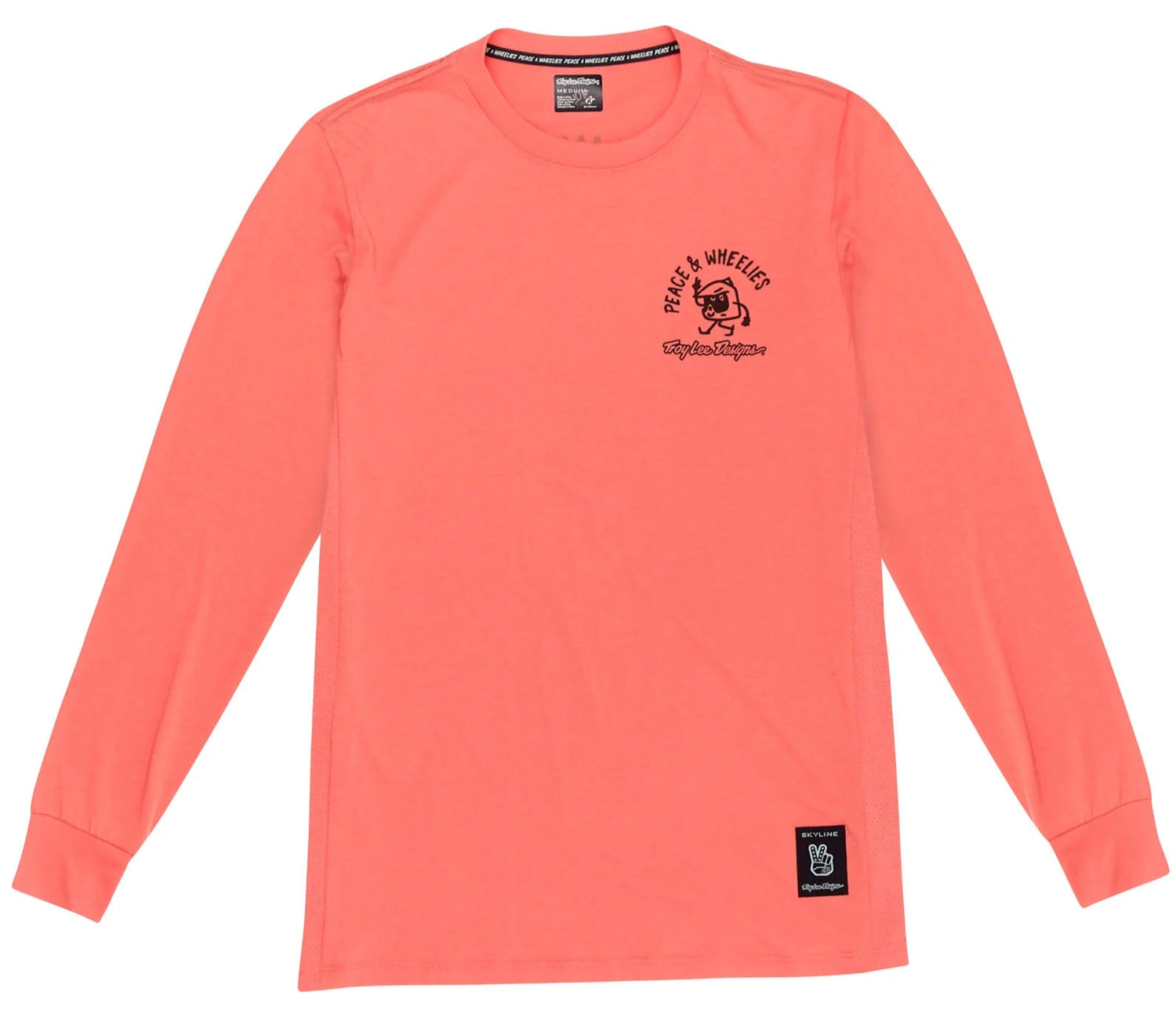 Troy Lee Designs SKYLINE LONG SLEEVE RIDE TEE P&W MELON FRONT