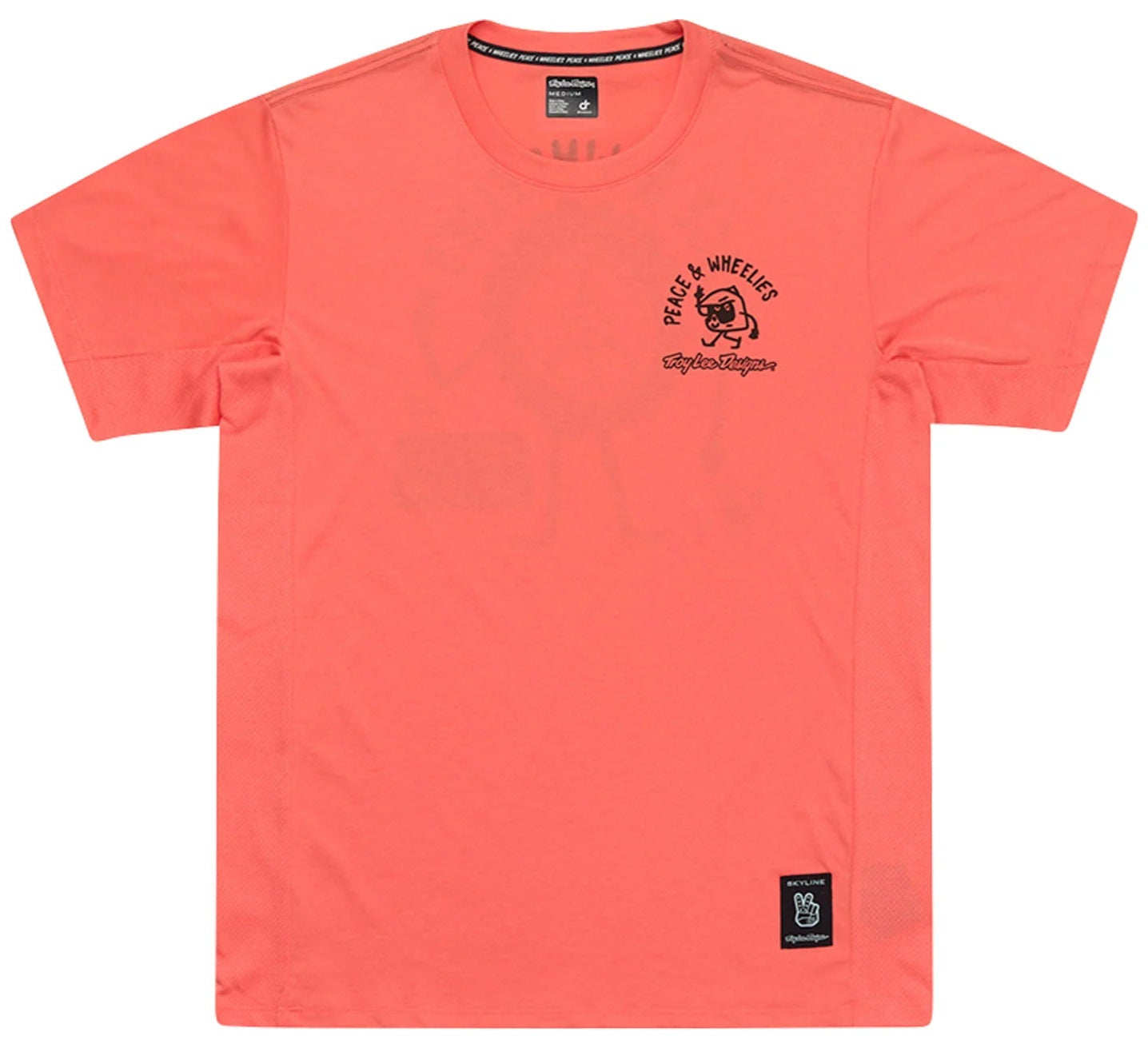Troy Lee Designs SKYLINE SHORT SLEEVE RIDE TEE P&W MELON FRONT