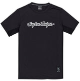Troy Lee Designs SKYLINE SHORT SLEEVE RIDE TEE SIGNATURE BLACK FRONT