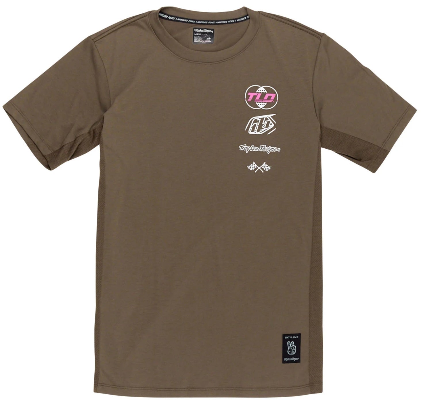 Troy Lee Designs SKYLINE SHORT SLEEVE RIDE TEE WORLDWIDE CAPER FRONT
