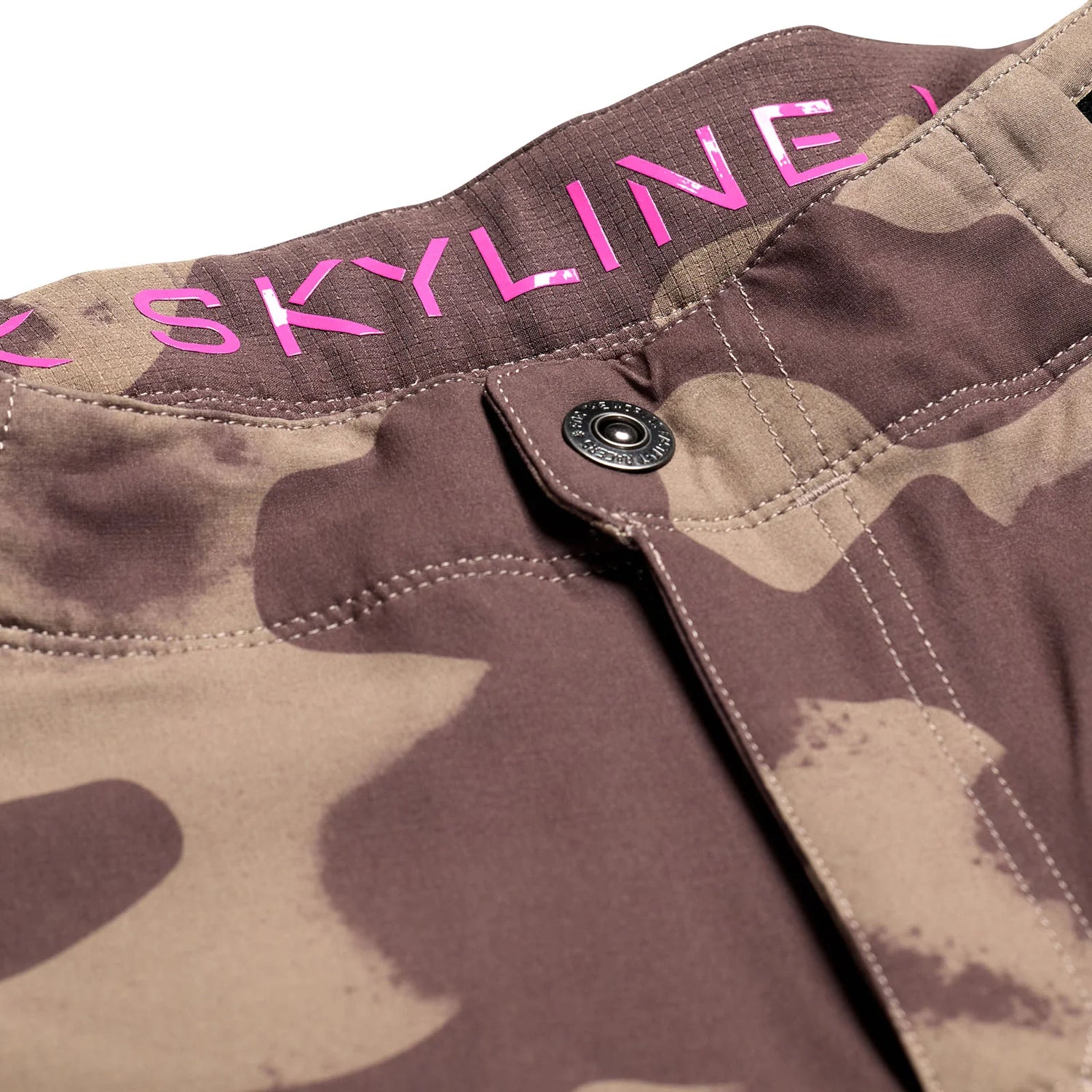 Troy Lee Designs SKYLINE SHORT W/LINER SCRUBLAND OLIVE FRONT DETAILS