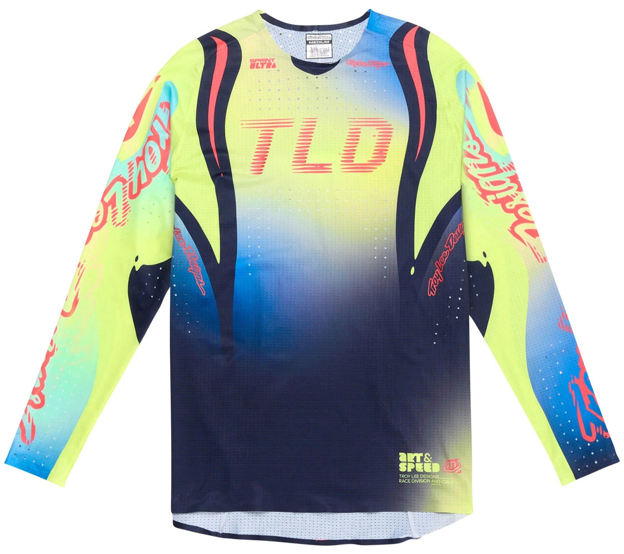 Troy Lee Designs SPRINT ULTRA JERSEY DRIP GLO YELLOW FRONT