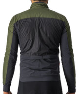 CASTELLI UNLIMITED PUFFY JACKET LIGHT MILITARY GREEN/DARK GRAY BACK FACING MODEL