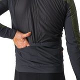 CASTELLI UNLIMITED PUFFY JACKET LIGHT MILITARY GREEN/DARK GRAY BACK POCKET